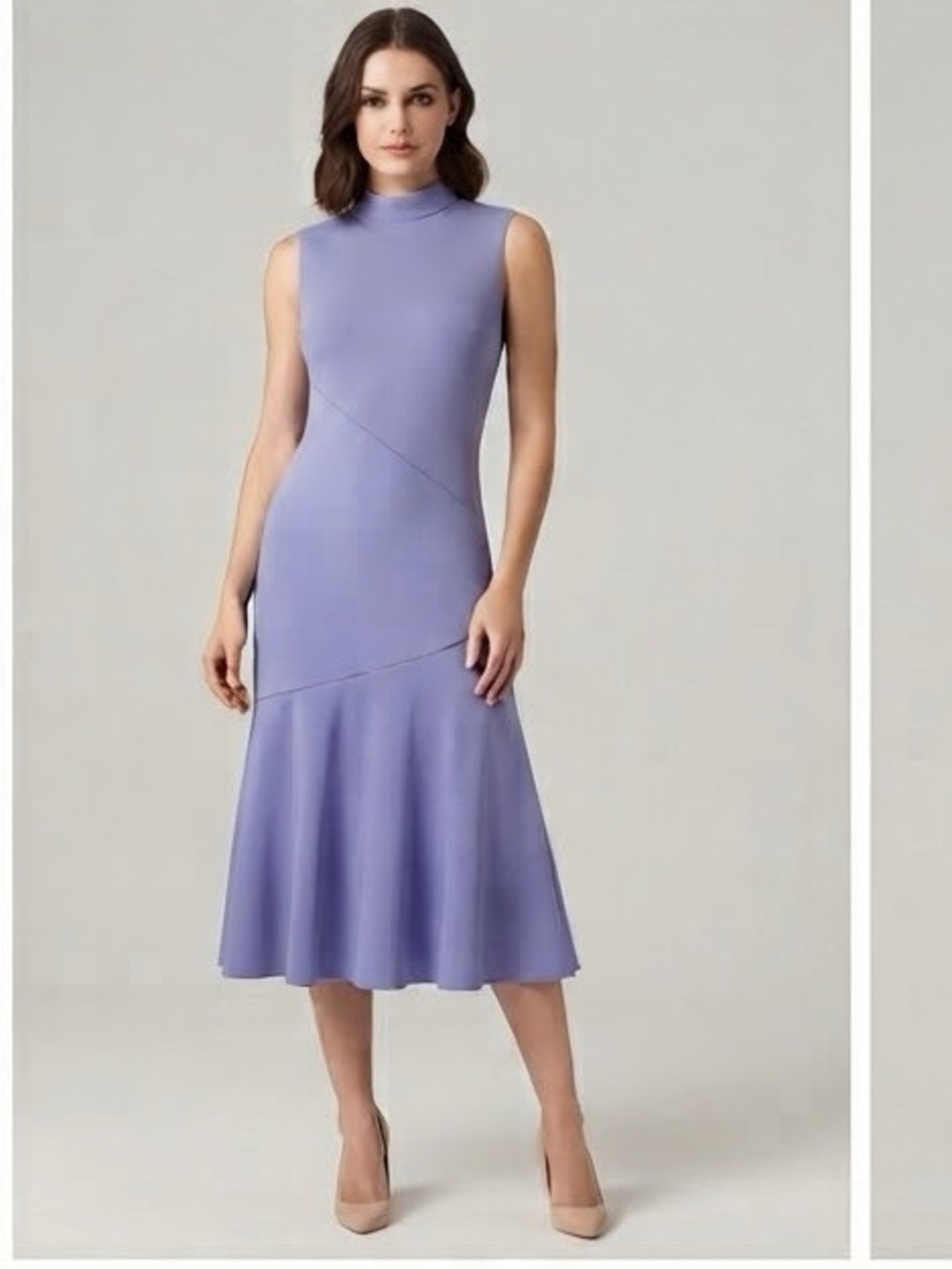 $1K Scuderia Ferrari Women's Purple Stretch Sleeveless A-Line Dress US XS IT 38